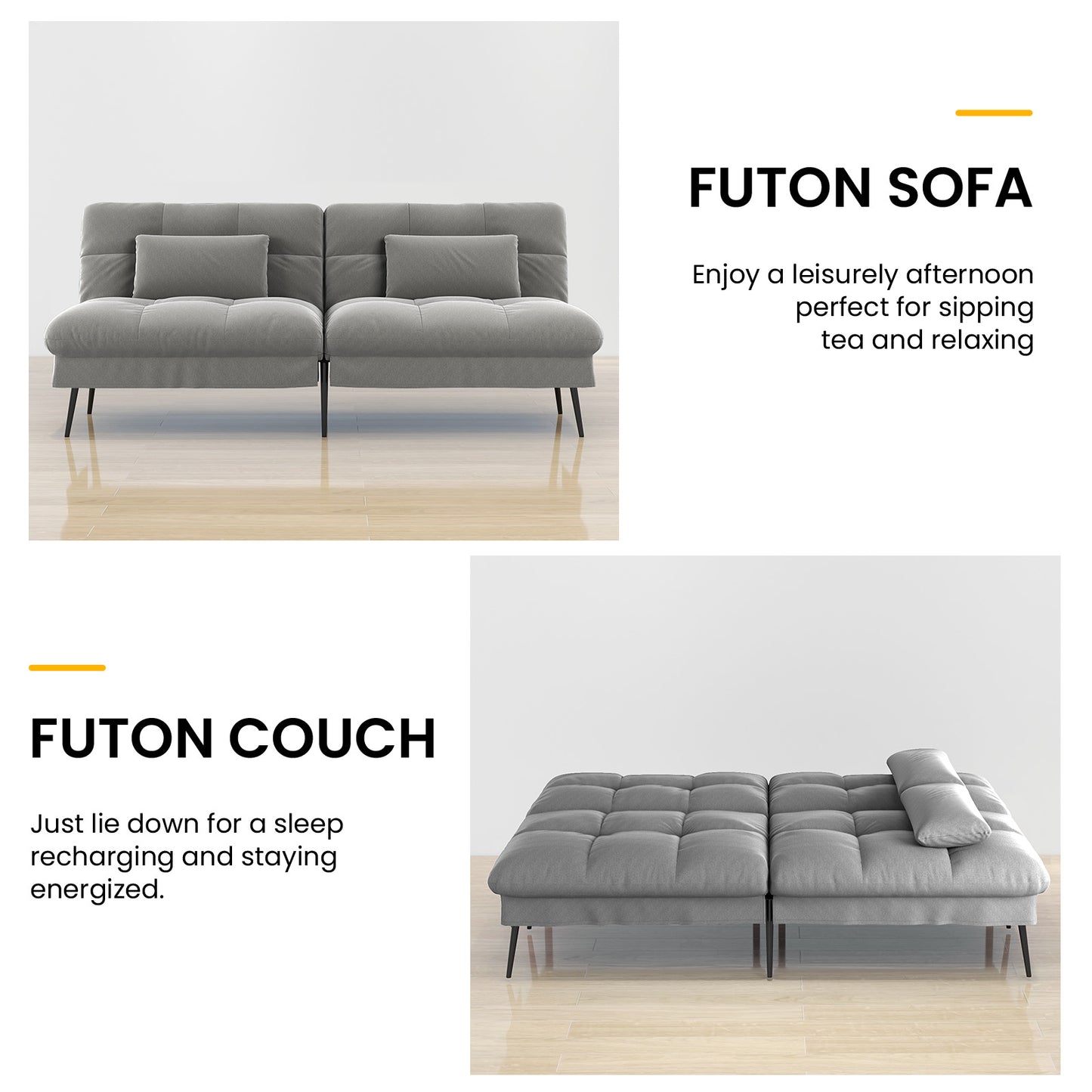 Lucklife Convertible Futon Sofa Bed